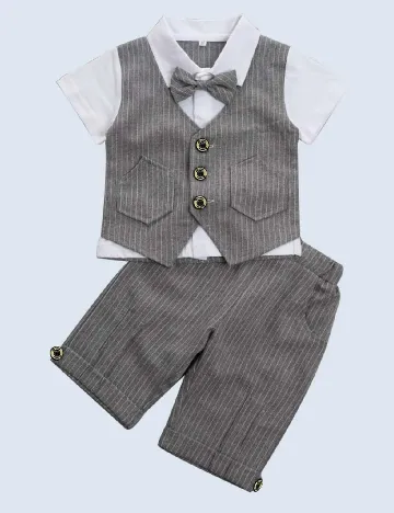 Costum Shein Kids, gri Gri