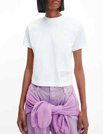 Tricou Calvin Klein Jeans, alb