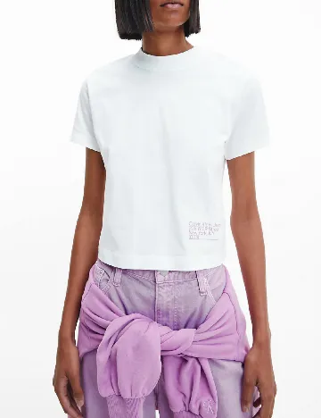 Tricou Calvin Klein Jeans, alb Alb