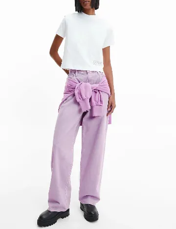 Tricou Calvin Klein Jeans, alb Alb