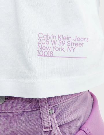 Tricou Calvin Klein Jeans, alb