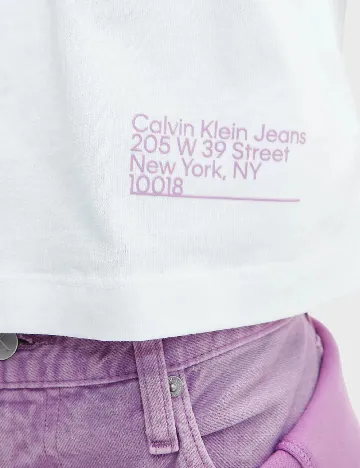 Tricou Calvin Klein Jeans, alb Alb