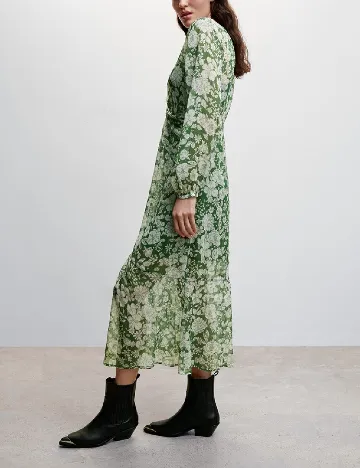 Rochie medie Mango, verde Verde