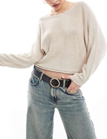 Bluza Stradivarius, crem