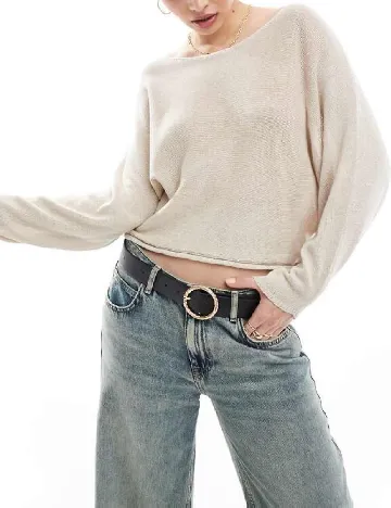 Bluza Stradivarius, crem Crem