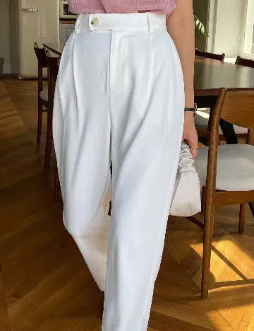 Pantaloni Dazy, alb Alb