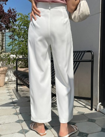 Pantaloni Dazy, alb