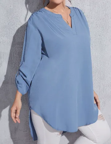 Bluza SHEIN CURVE, albastru Albastru