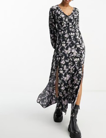 Rochie lunga Miss Selfridge, negru