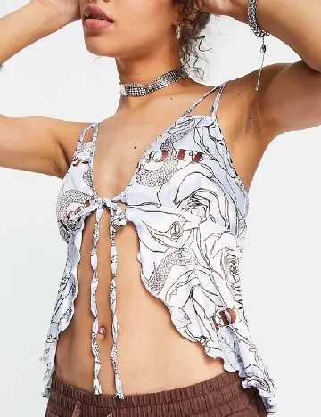 Top ASOS, albastru Albastru