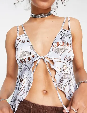 Top ASOS, albastru Albastru