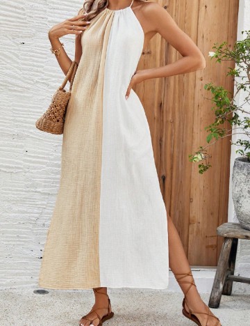 Rochie lunga SHEIN, crem