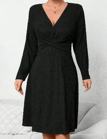 Rochie medie SHEIN CURVE, negru Negru