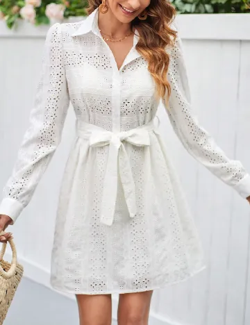 Rochie scurta SHEIN, alb Alb