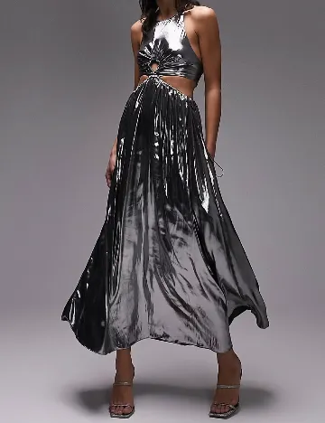 Rochie lunga Top Shop, argintiu Gri