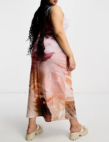 Rochie lunga Collusion Plus Size, mix culori Mix culori