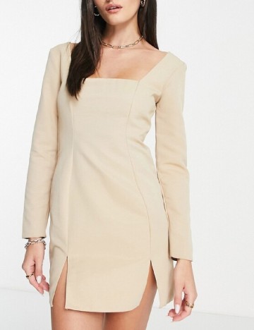 Rochie scurta ASOS, crem