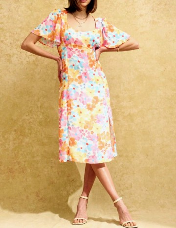 Rochie medie Nobody s child, floral print