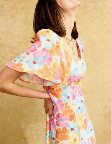 Rochie medie Nobody s child, floral print Floral print