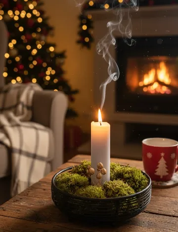 Suport lumanare Home Accents, negru Negru