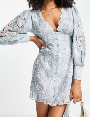 Rochie scurta ASOS, albastru