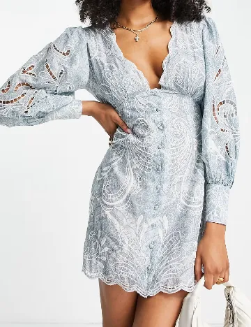 Rochie scurta ASOS, albastru Albastru
