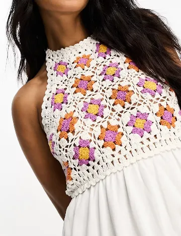 Rochie scurta ASOS, alb Alb