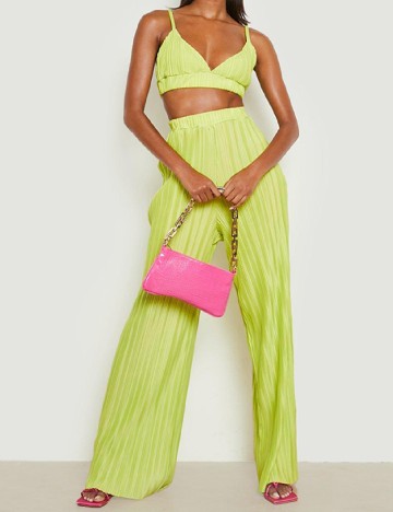 Pantaloni NAANAA, verde