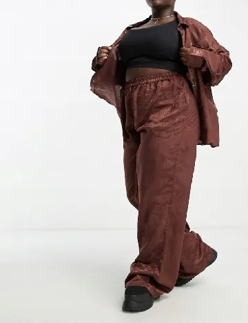 Pantaloni Heartbreak Plus Size, maro Maro