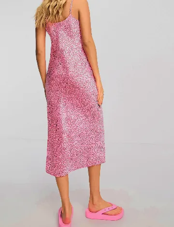 Rochie medie Heartbreak, roz Roz