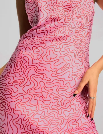 Rochie medie Heartbreak, roz Roz