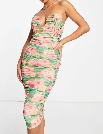 Rochie medie ASOS, floral print Floral print