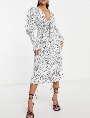 Rochie medie Collective The Label, alb