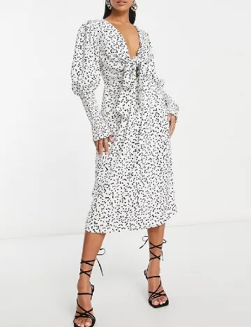 Rochie medie Collective The Label, alb Alb