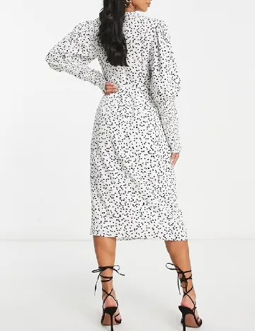 Rochie medie Collective The Label, alb Alb