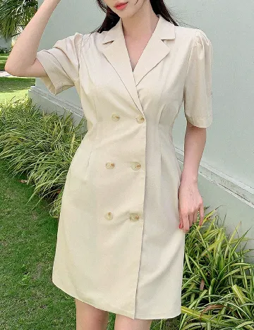Rochie scurta Dazy, crem Crem