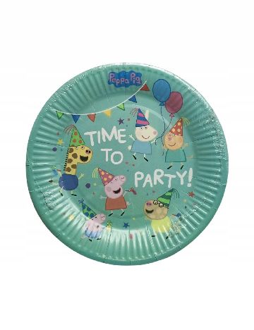 Set farfurii unica folosinta Peppa Pig, mix culori
