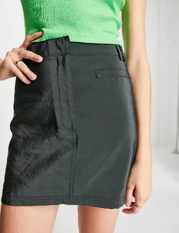 Fusta Top Shop, gri Gri