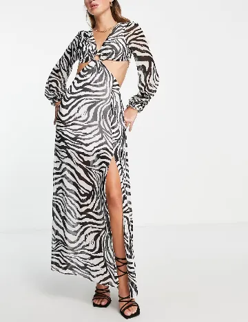 Rochie lunga Miss Selfridge, animal print Animal print