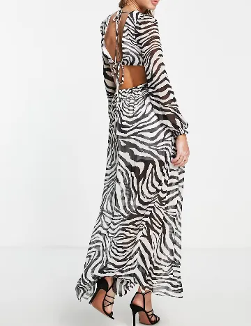 Rochie lunga Miss Selfridge, animal print Animal print