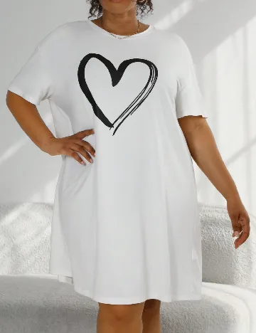Rochie scurta SHEIN CURVE, alb Alb