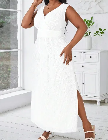 Rochie lunga SHEIN CURVE, alb Alb