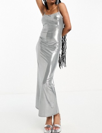Rochie lunga Bershka, gri