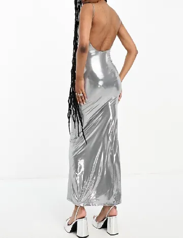 Rochie lunga Bershka, gri Gri