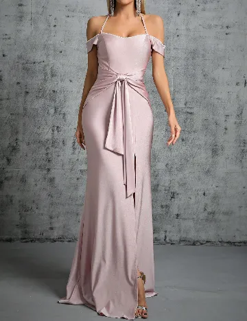 Rochie lunga Mgiacy, roz Roz