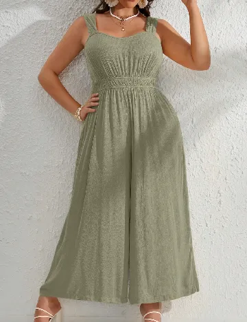 Salopeta SHEIN CURVE, verde Verde