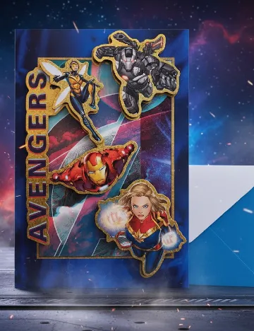 Felicitare 3D WISHES-AVENGERS W&O Products, mix culori