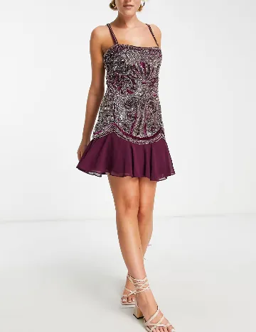 Rochie scurta ASOS, mov Mov