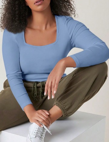 Bluza SHEIN CURVE, albastru