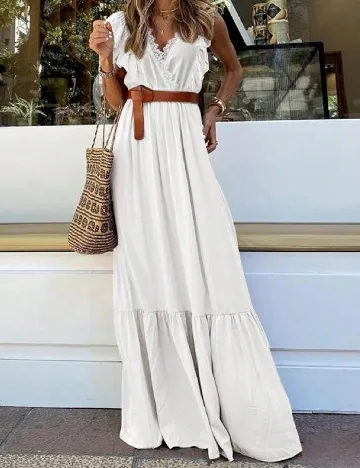 Rochie lunga SHEIN, alb Alb